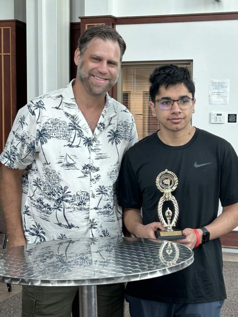 Chris Wagner with Youth Leadership Scholarship Winner Saral Sapkota